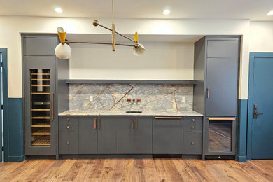 Inspiration for a modern home bar remodel in Vancouver