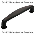 Cosmas - Cosmas 4390ORB Oil Rubbed Bronze 3-1/2&rdquo; CTC Cabinet Pull - 3-1/2" (89mm) Hole Centers