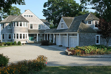 Transitional exterior home idea in Providence