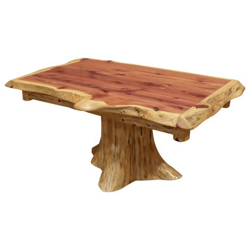 Red Cedar Log Stump Coffee Table