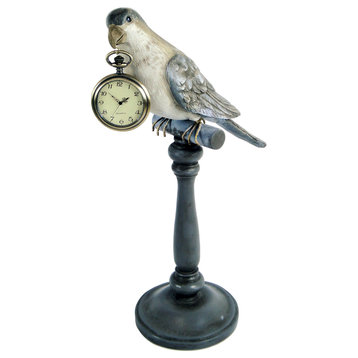 Perching Parrot With Pocket Watch