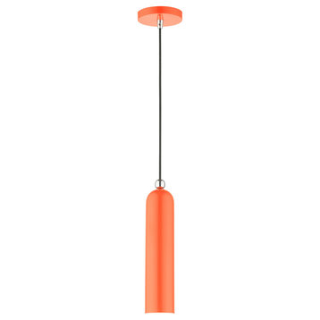 Livex Lighting 46751-77 Modern Ardmore Pendant Light Shiny Orange With Polished