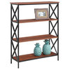 4-Tier Bookcase in Black and Cherry