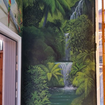 Indoor Pool Murals. Ceiling and Walls (working in)