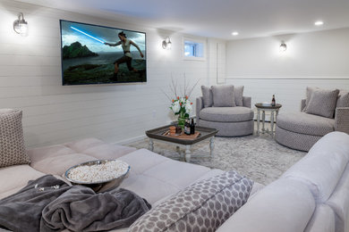 Example of a basement design in Boston