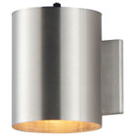 Maxim Lighting - Outpost 1-Light 6"W x 7.25"H OD Wall Sconce With PHC, Aluminum - Classic cylinder up and down lights provide directional light without glare. Available in 3 sizes with both incandescent and LED versions. Available in Architectural Bronze, Aluminum, or Black.