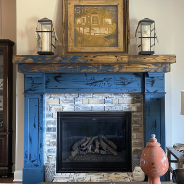 Colored Fireplace Mantels