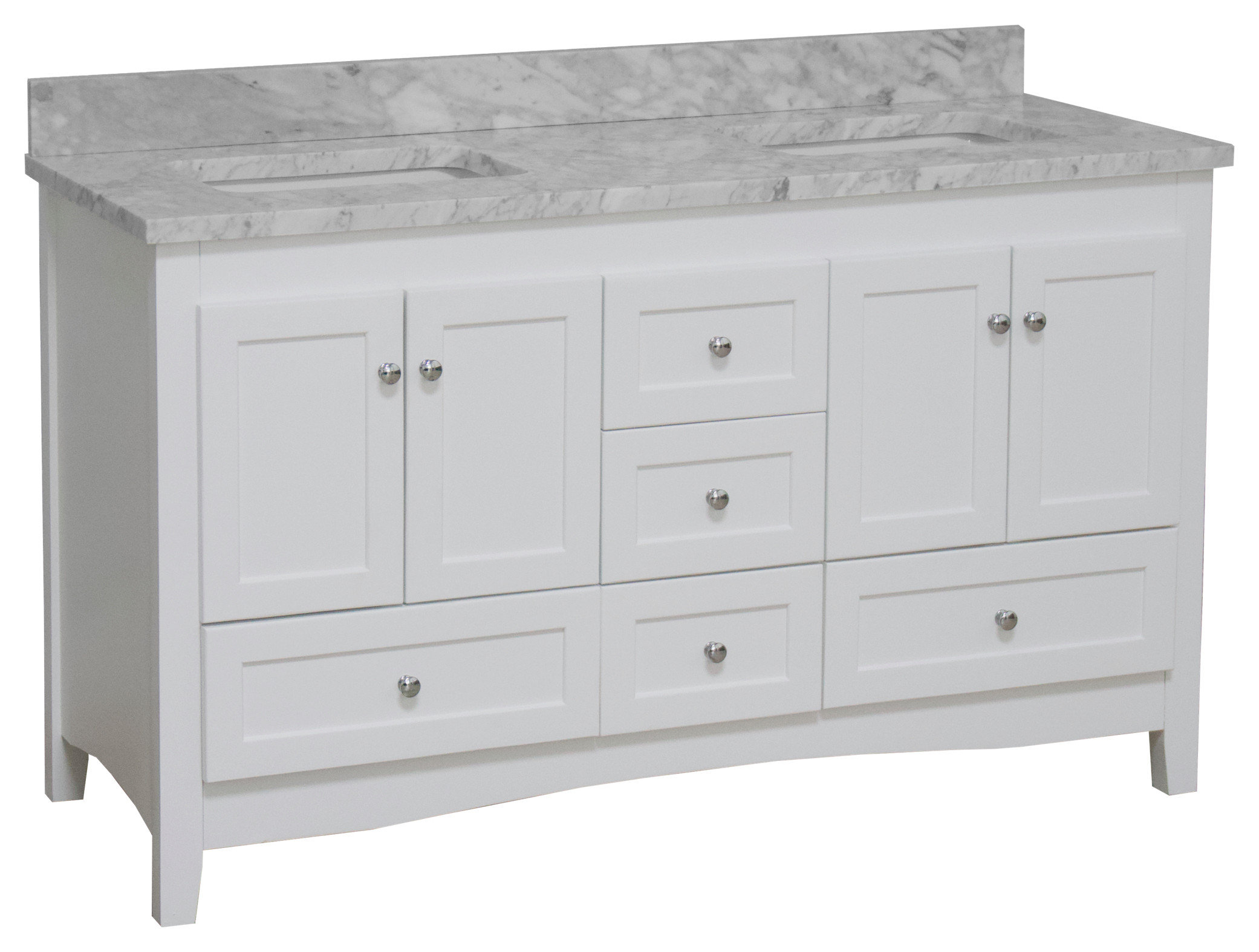 Abbey 60" Bath Vanity - Transitional - Bathroom Vanities And Sink Consoles - by Kitchen Bath ...
