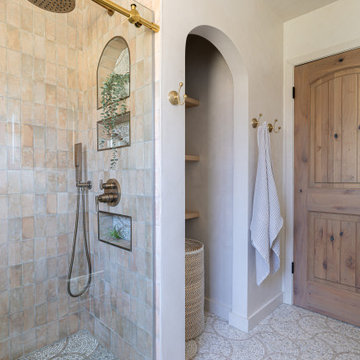 Part 2 - Modern and Understated Mediterranean Escape: Guest Bathroom