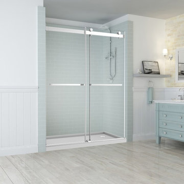 Aston Rivage Frameless Dual-Bypass Sliding Shower Door with StarCast Coating