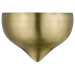 Livex Lighting - Livex Lighting 1 Light Antique Brass Wall Sconce - The modern, minimal Amador 1-light half moon sconce features an antique brass finish shade with a shiny white finish inside.