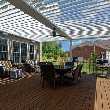 Expanded Outdoor Living with Large Deck and Equinox Adjustable Louvered Roof