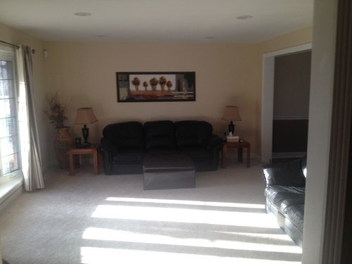 Living room layout and furniture