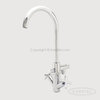 HelixBath Alamere Gooseneck Freestanding Tub Faucet, Chrome With Hand Shower