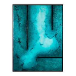 Turquoise & Teal - Mixed Media Art