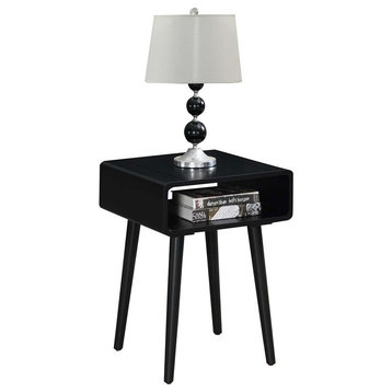 Convenience Concepts Napa Square End Table in Black Wood Finish