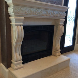 Classic limestone Fireplace # 2 - Artwork