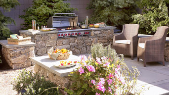 Outdoor kitchen with Wolf grill