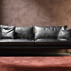 Boston Sofa in Top Grain Leather Upholstery - Sofas