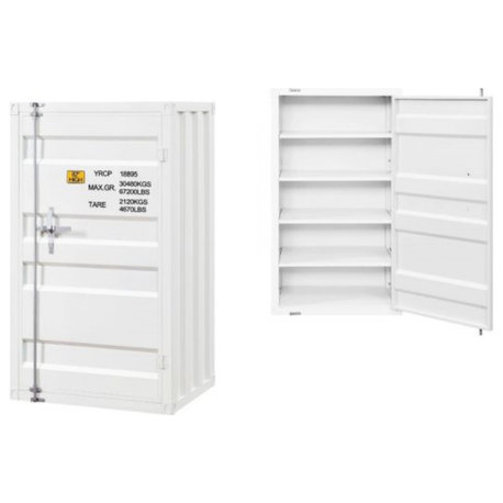 35910 Chest, Single Door, White