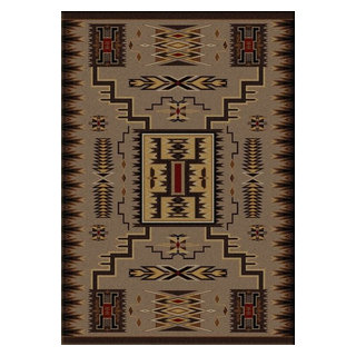 American Dakota Southwest Storm Catcher Rug - Rust, 8' x 11