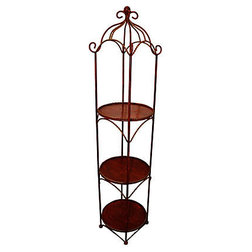 Traditional Baker's Racks Consigned Vintage Red Pie Tower