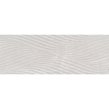 Nature Silver Decor Wall Rectified White Body Porcelain  13"x36"