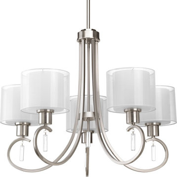 Invite Collection 5-Light Chandelier, Brushed Nickel