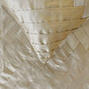 Designer Ivory Satin CA King 86"x18" Bed Runner, Pintucks, Textured-Glazed Satin