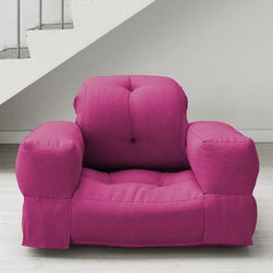 Jaxx Futon Hippo in Twill Pink - Futons
