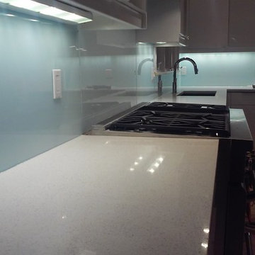 Kitchen backsplash - light blue