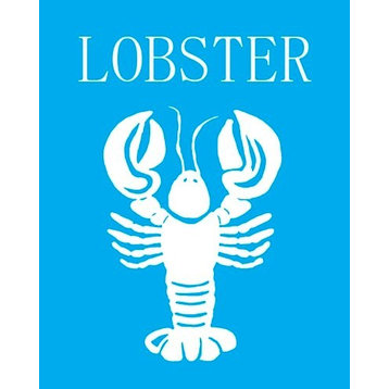 Lobster Silhouette, Ready To Hang Canvas Kid's Wall Decor, 11 X 14