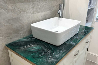 Inspiration for a contemporary bathroom in Gloucestershire.