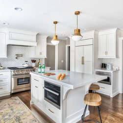 Montvale, NJ - Transitional - White U Shaped Kitchen Cabinets - Kitchen Cabinetry