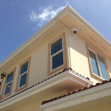 Box Gutters on Custom Home with Tile Roof, Walnut California
