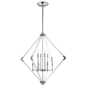 Maxim 16106 Lucent 8 Light 35-1/2"W Taper Candle Chandelier - Polished Nickel