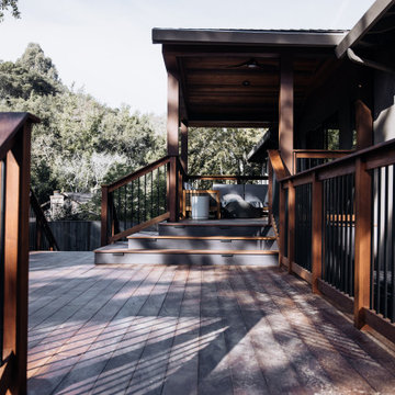 Multi-Level Ipe Deck with Covered Lounge | Bay Area Outdoor Living