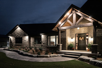 Design ideas for a traditional house exterior in Toronto.