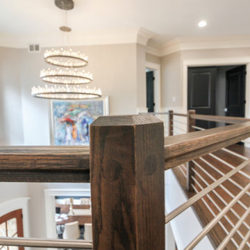 Project #72 | Modern Staircase with Horizontal Steel Rod Railing
