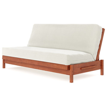 Tozi Futon Frame, Warm Cherry, Full