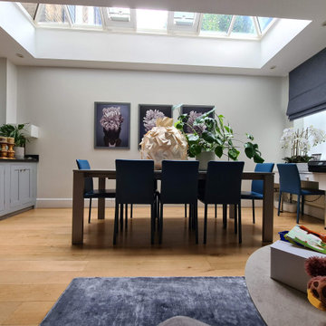 Natural Sitting room and dinning decorating work in Putney SW15