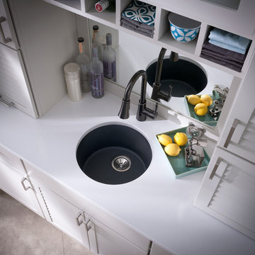 Quartz Classic Dual Mount Bar Sink, Dusk Gray