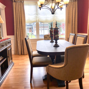 Fabric Embellishment in Dining Room