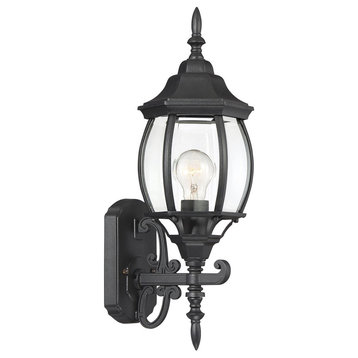 Savoy House Meridian 1-Light Outdoor Wall Sconce M50054BK, Black
