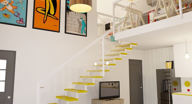 Contemporary Staircase by Praktyczne i Piękne