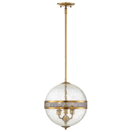 Stirling 3-Light Pendant, Warm Brass