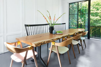 Inspiration for a modern dining room in Portland.