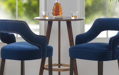 Velvet and Leather Bar Stools With Free Shipping