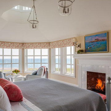 North-by-Northeast Bedroom & Fireplace - Custom Cape Cod Home