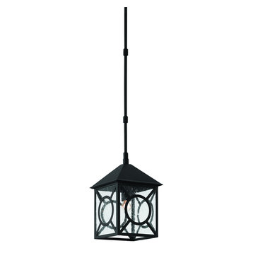 Currey and Company 9500-0007 One Light Outdoor Lantern, Midnight Finish